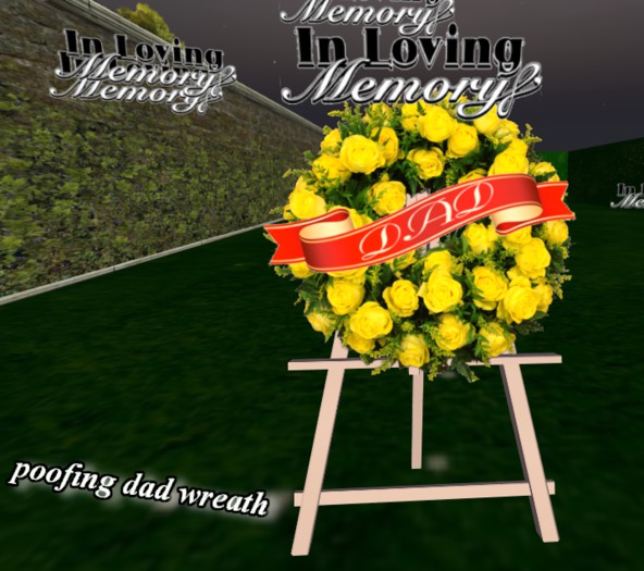 Second Life Marketplace dad memorial wreath