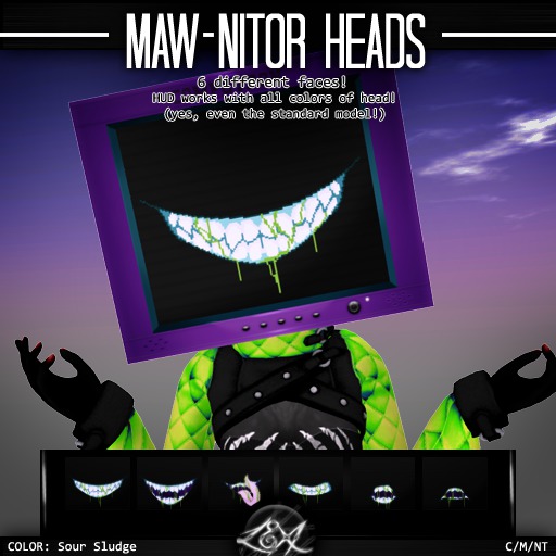 -LEXI- Monitor Head Maw + HUD ~ Sour Sludge