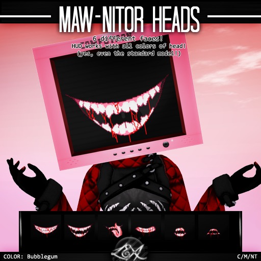 -LEXI- Monitor Head Maw + HUD ~ Bubblegum
