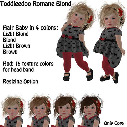 Toddleedoo Hair Romane Blond Demo