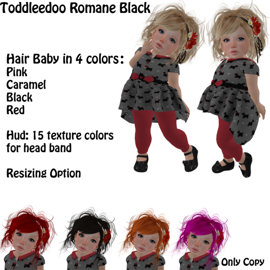 Toddleedoo Hair  Romane Black