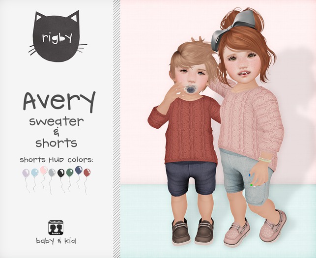 ::Rigby:: Avery shorts & sweater - blue
