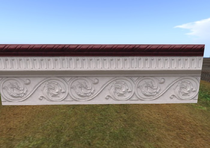 Ornamental Stone Railing or Trim - with Full Perm Texture Included 1112