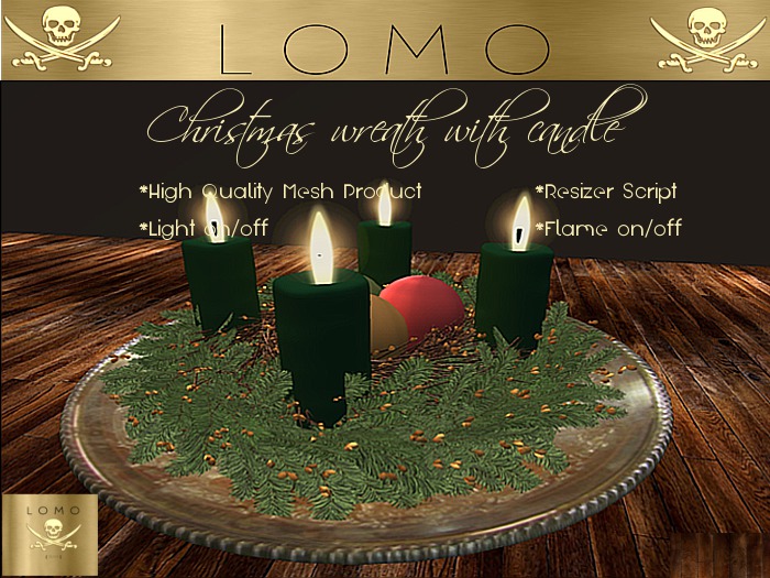 [ IBAN ] Adventskranz Christmas Wreath Table gold #9