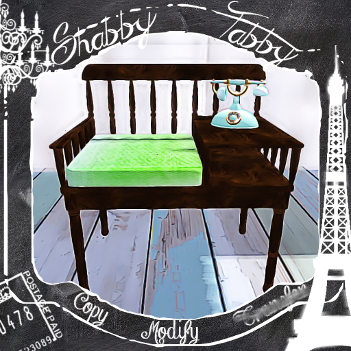 *Shabby* Pastels Phone Bench