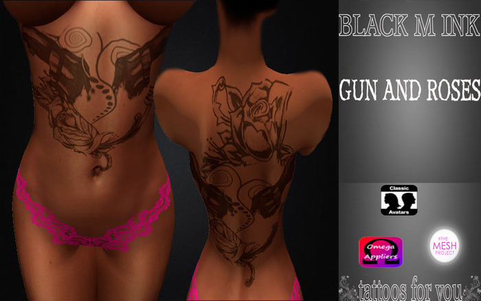 TATTOO GUN AND ROSES