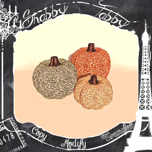*Shabby* Autumn Warmth Glitter Pumpkins