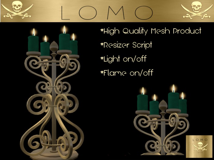[ IBAN ] MESH Candelabra Christmas Gold Green