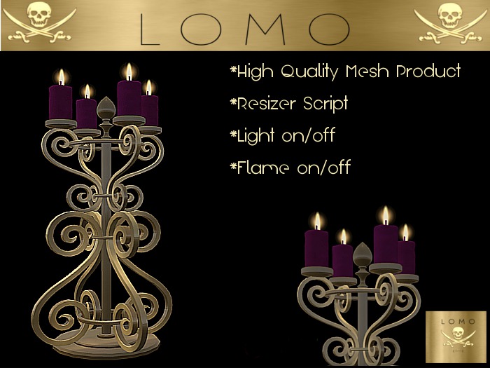 [ IBAN ] MESH Candelabra Christmas Gold Purple light