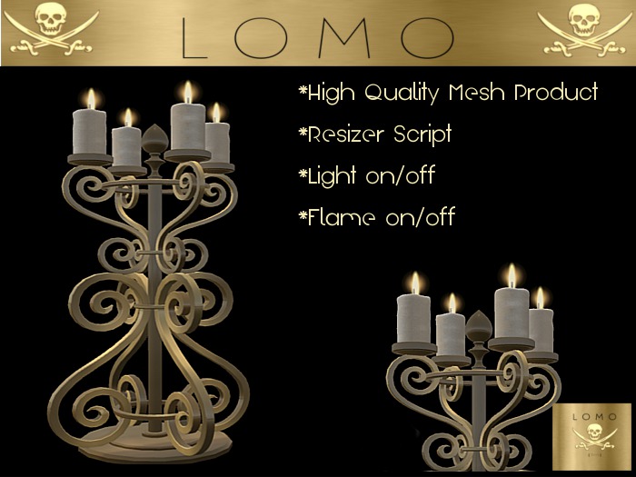 [ IBAN ] MESH Candelabra Christmas Gold White