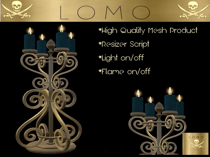 [ IBAN ] MESH Candelabra Christmas Golden Turkise