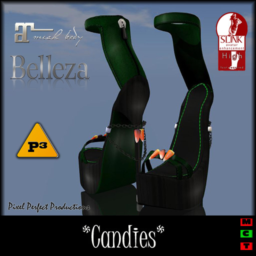 <P3> Candies - Green w/Black