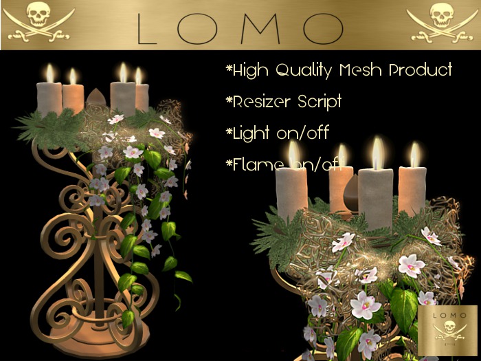 [ IBAN ] MESH CHRISTMAS GOLD WHITE ORCHID