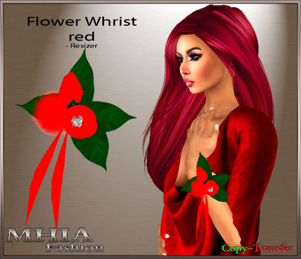[MHIA] Flower Whrist red