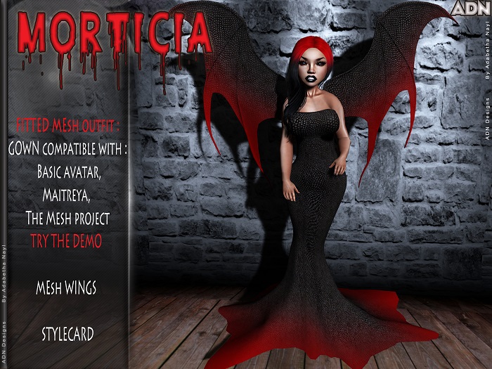 [ADN] MORTICIA (FITTED MEsh outfit)