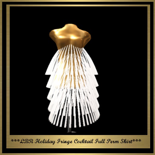 ***LBR Holiday Fringe Cocktail skirt full Perm***
