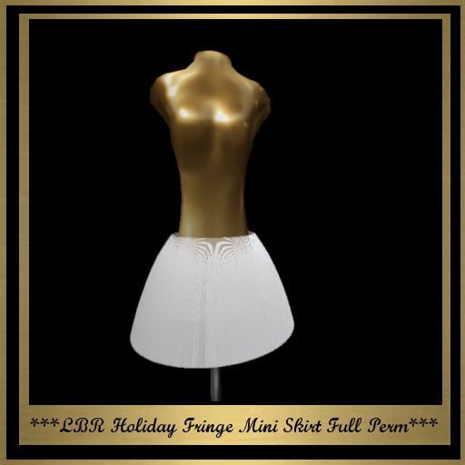 ***LBR Holiday Fringe Mini Skirt full Perm***