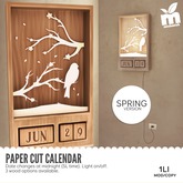  MishMish - The Paper Cut Calendar SPRING - Light [Boxed] 