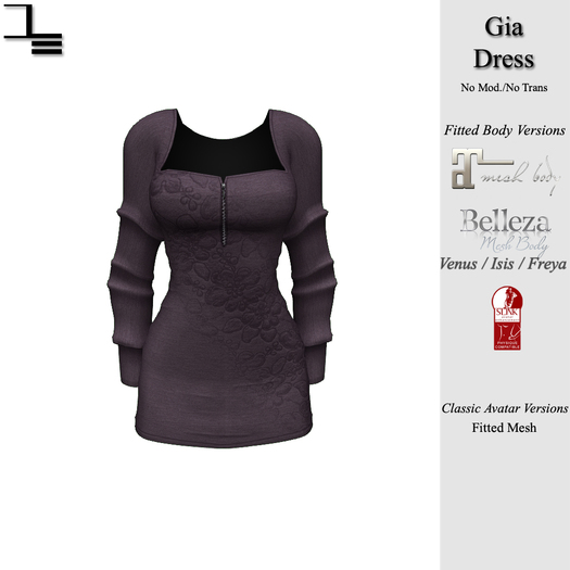 DE Designs - Gia Dress - Grape