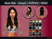 Mesh Hair: Ginayis. [ FATPACK ] NAKA