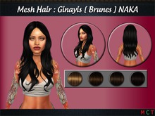 Mesh Hair: Ginayis. [ BRUNES ] NAKA
