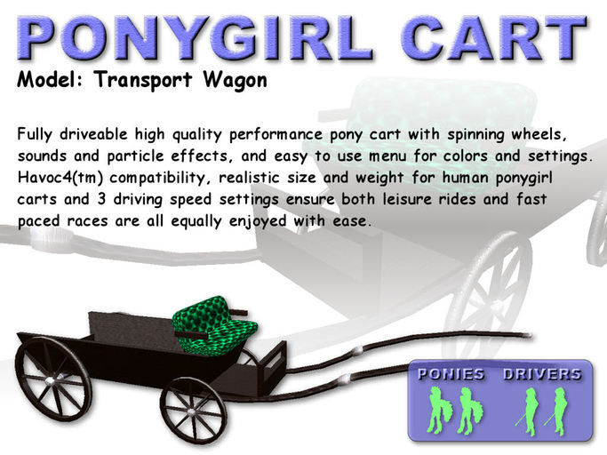 Ponygirl Transport Wagon - 2P2D