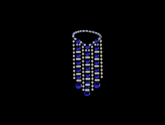 Gold Saphire Necklace