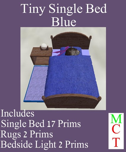 Pawsome - Tiny Single Bed Set -Blue - tagTiny