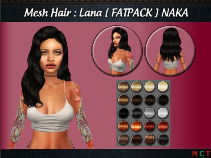 Mesh Hair: Lana. [ FATPACK ] NAKA