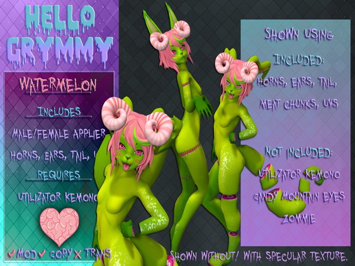 Hello Grymmy! Watermelon Kemono mod