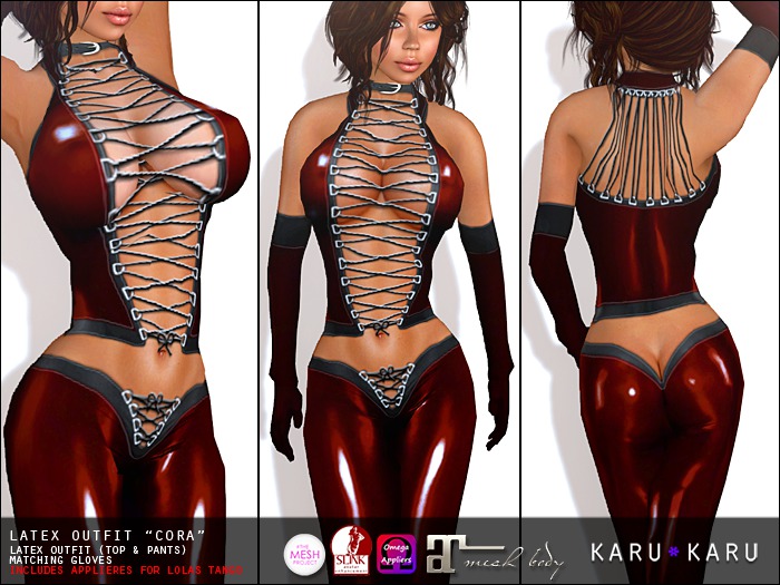 KARU KARU - Latex Outfit Cora (RUBY)