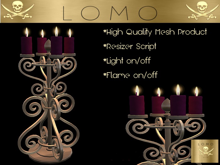 [ IBAN ] MESH Candelabra Christmas Platin Purple-dark