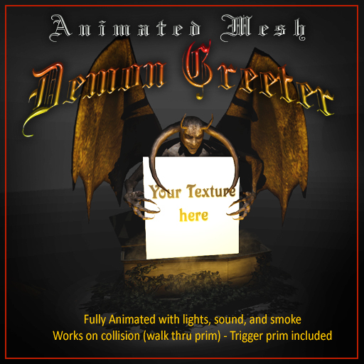 Animated Mesh Demon Greeter Coffin