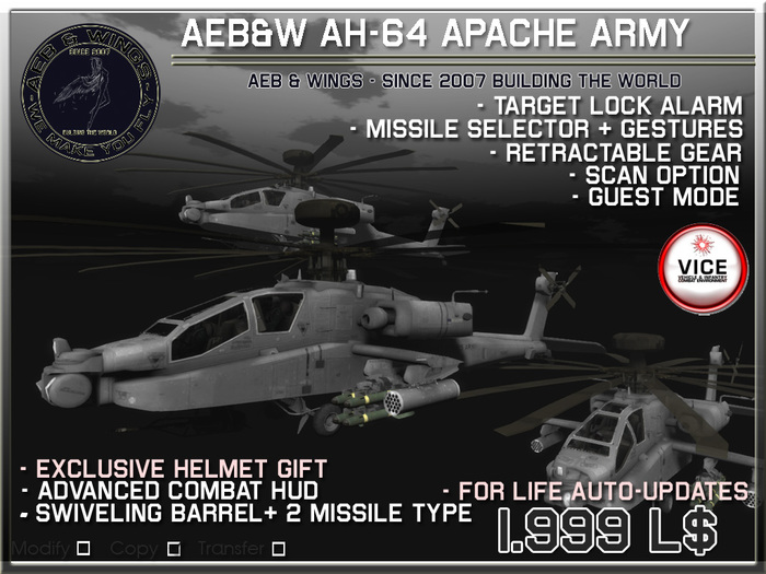 AEB&W AH-64 Apache army g