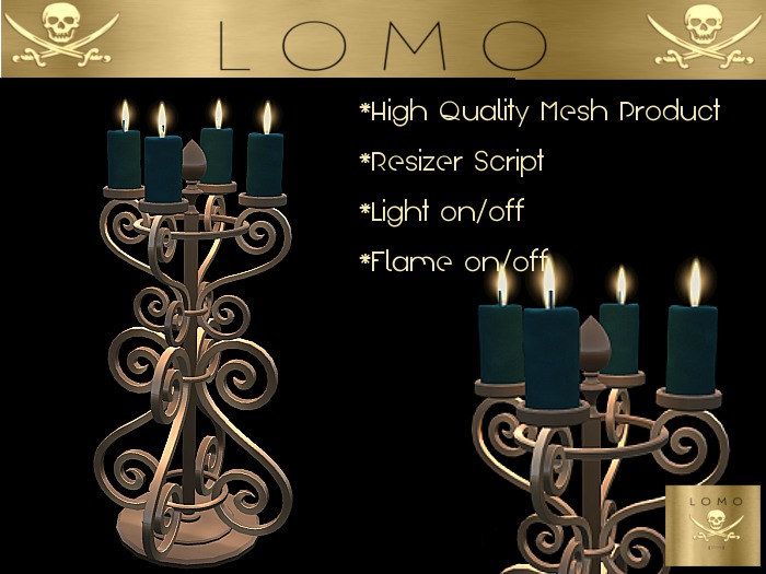 [ IBAN ] MESH Candelabra Christmas Platin Turkis