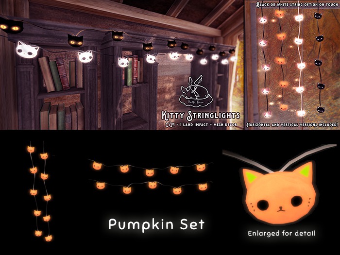 +Half-Deer+ Kitty Stringlights [Black/Yellow]