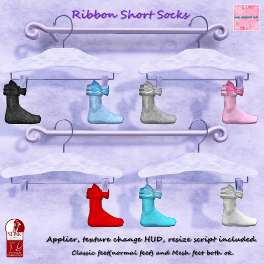 !creamSH! Ribbon Short Socks