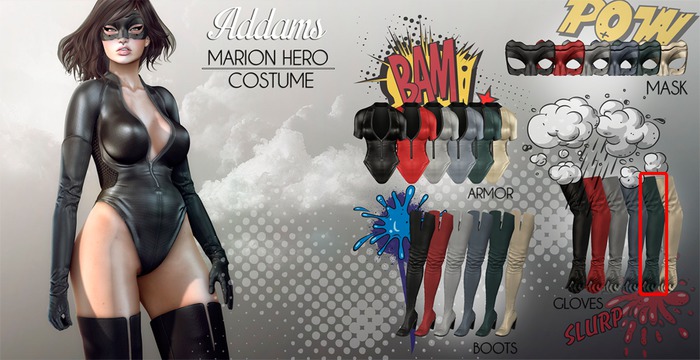 Addams // Marion Gloves Custome // Green Rubber