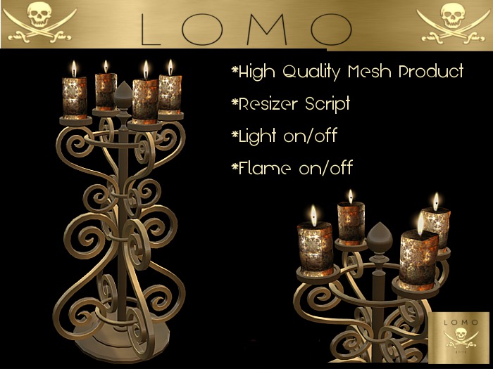 [ IBAN ] MESH  CANDELABRA CHRISTMAS GOLD