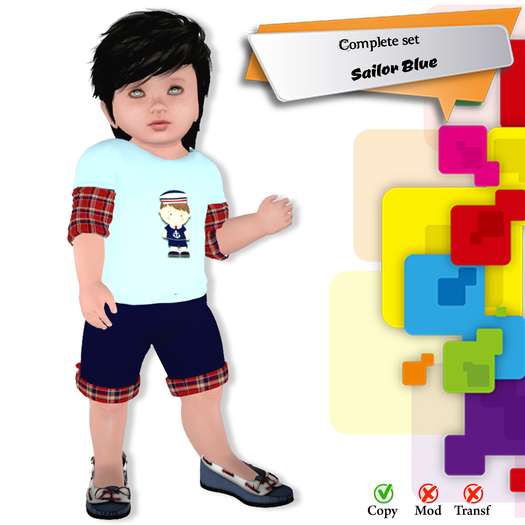 Bag #Little Store# Set Sailor Blue INFANT