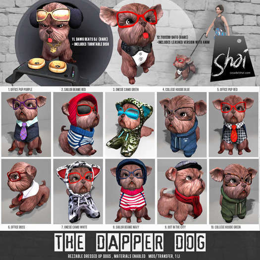 *Shai* The Dapper Dog  -  Sailor Beanie Red