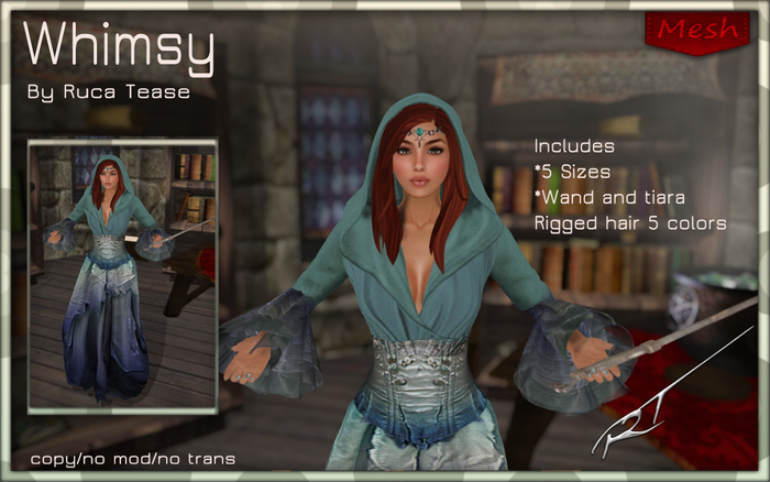 RT-Whimsy Hooded Gown touch to open