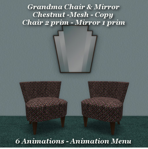 Grandma Chair & Mirror Chestnut