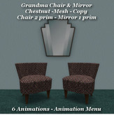 Grandma Chair & Mirror Chestnut