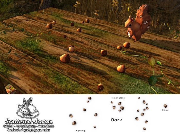+Half-Deer+ Scattered Acorns [Dark Set]