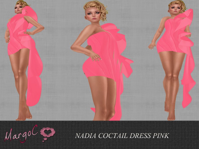DEMO NADIA COCTAIL  DRESS PINK - MargoC