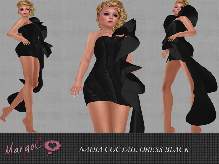 NADIA COCTAIL  DRESS BLACK MargoC