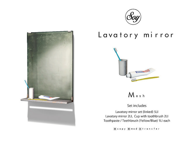 Soy. Lavatory mirror set (addme)