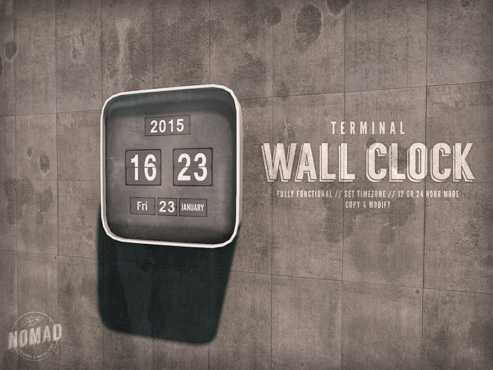 NOMAD // Terminal Wall Clock