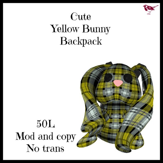 Yellow bunny backpack